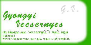gyongyi vecsernyes business card